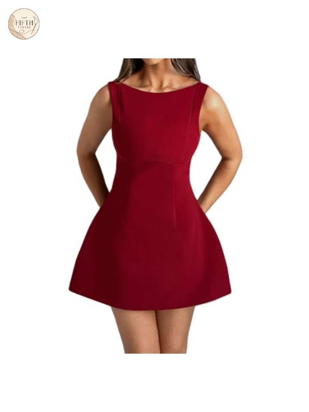 Open Back Sleeveless Mini Dress A-Line Formal Graduation Party Dress